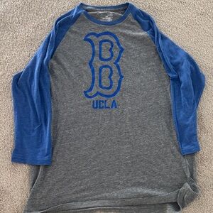 Under Armour Gray and Blue UCLA Raglan Baseball Shirt